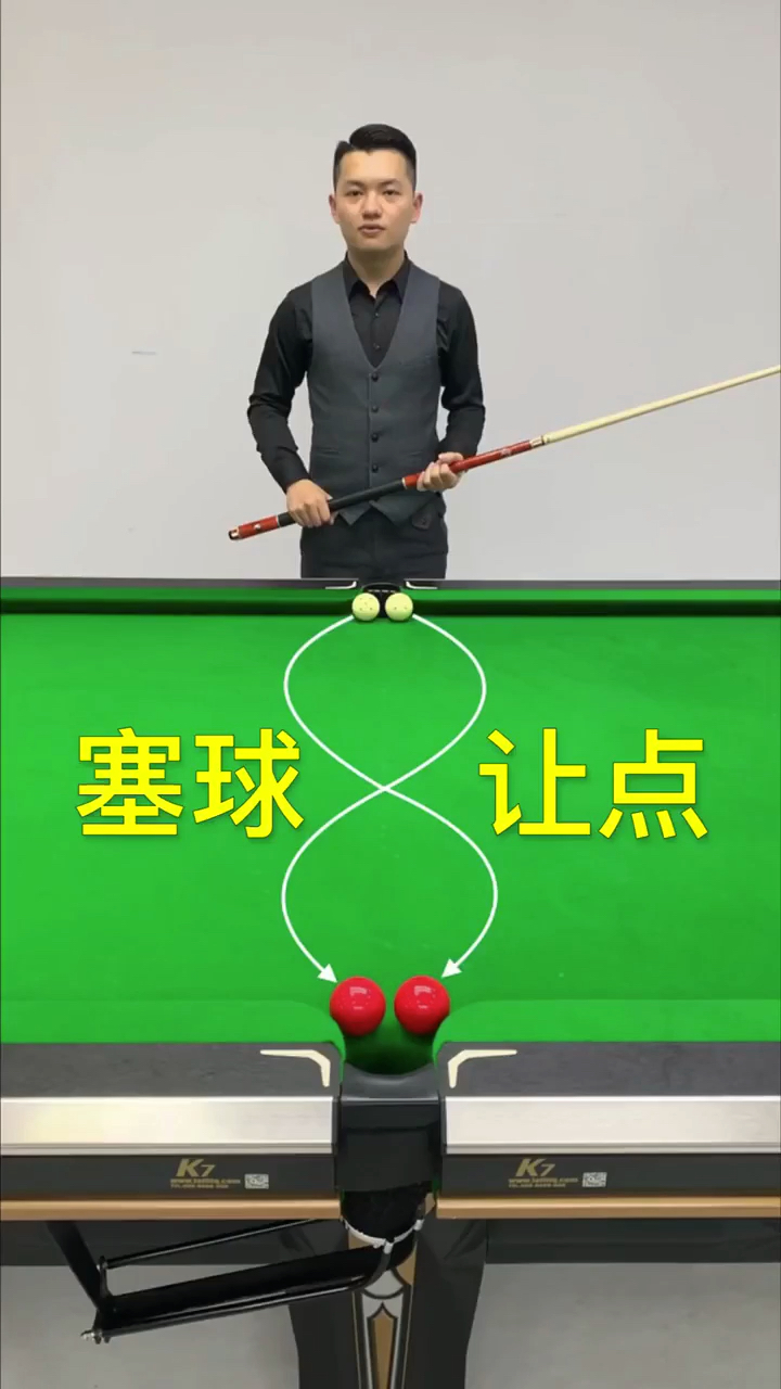 劳动最光荣#台球教学:塞球让点