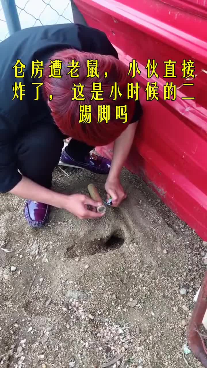 我要上热门#仓房遭老鼠,小伙直接炸了,这是小时候的二踢脚吗