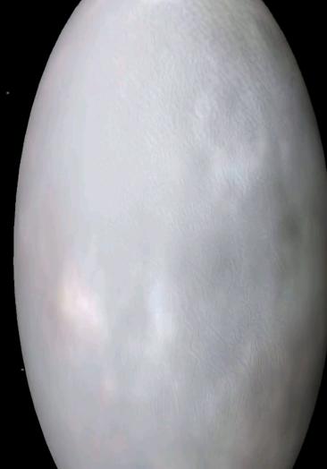 妊神星是柯伊伯带的矮行星,超级碰撞造成的高转速使其成为椭球形.