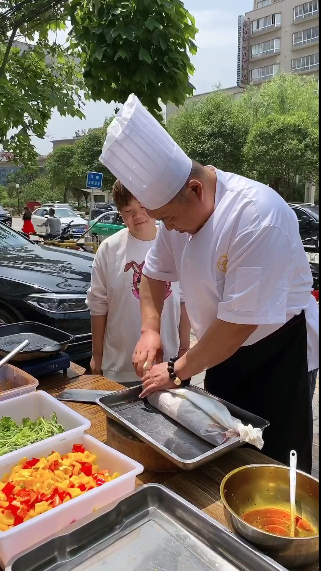 感谢全民我要上热门#钱多多拜师网红厨师长!