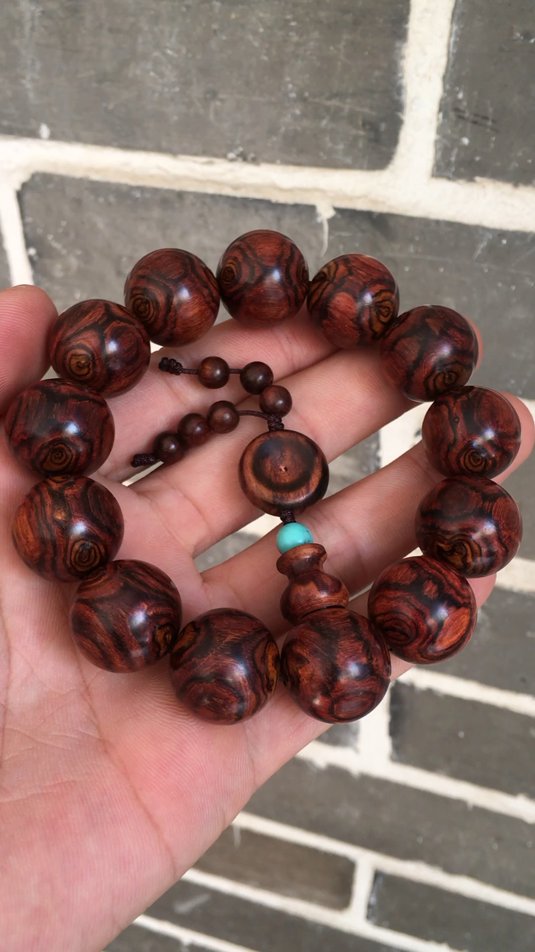 海南黄花梨1.7对眼手串