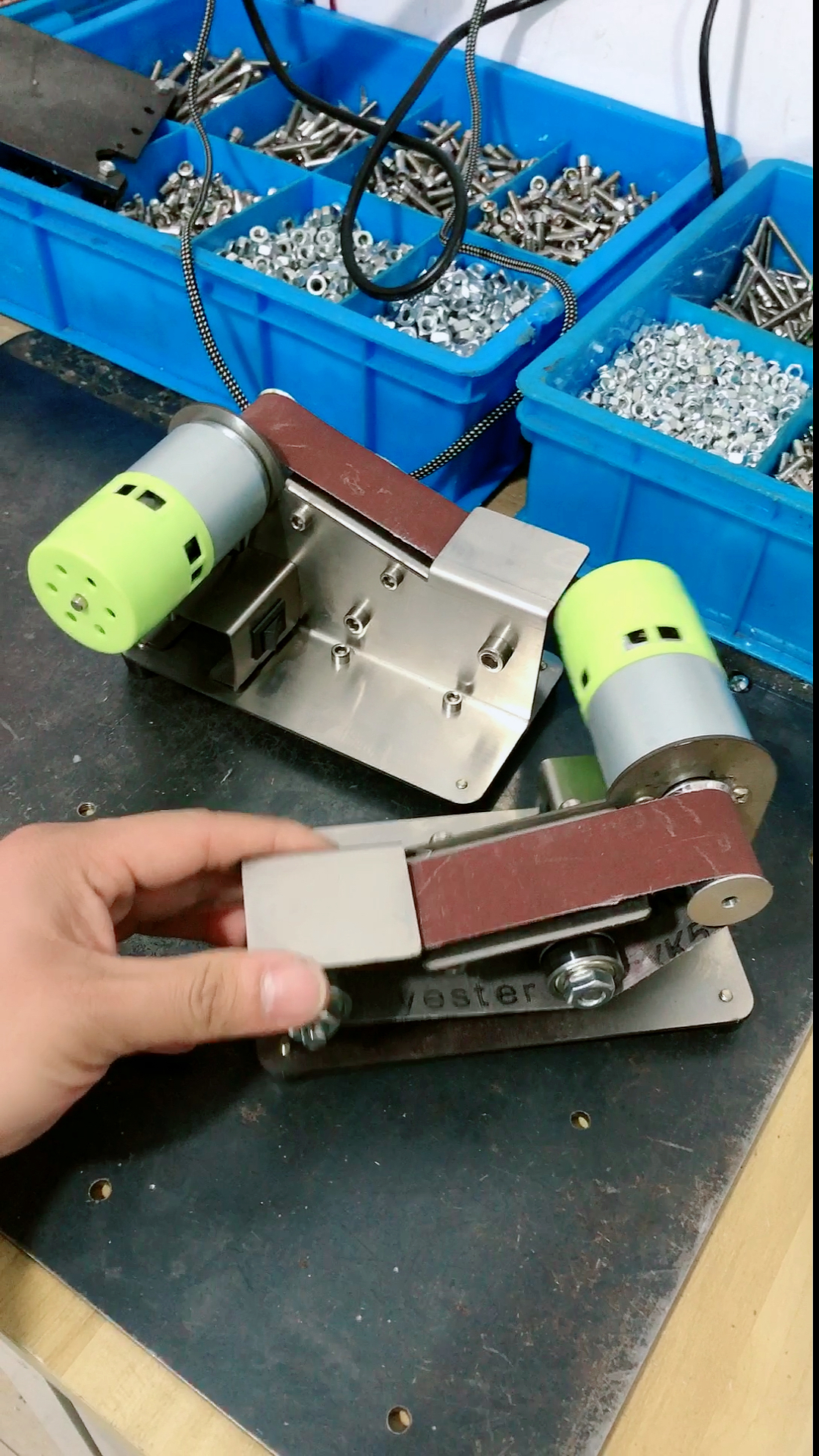 自制新款小型定角打磨机