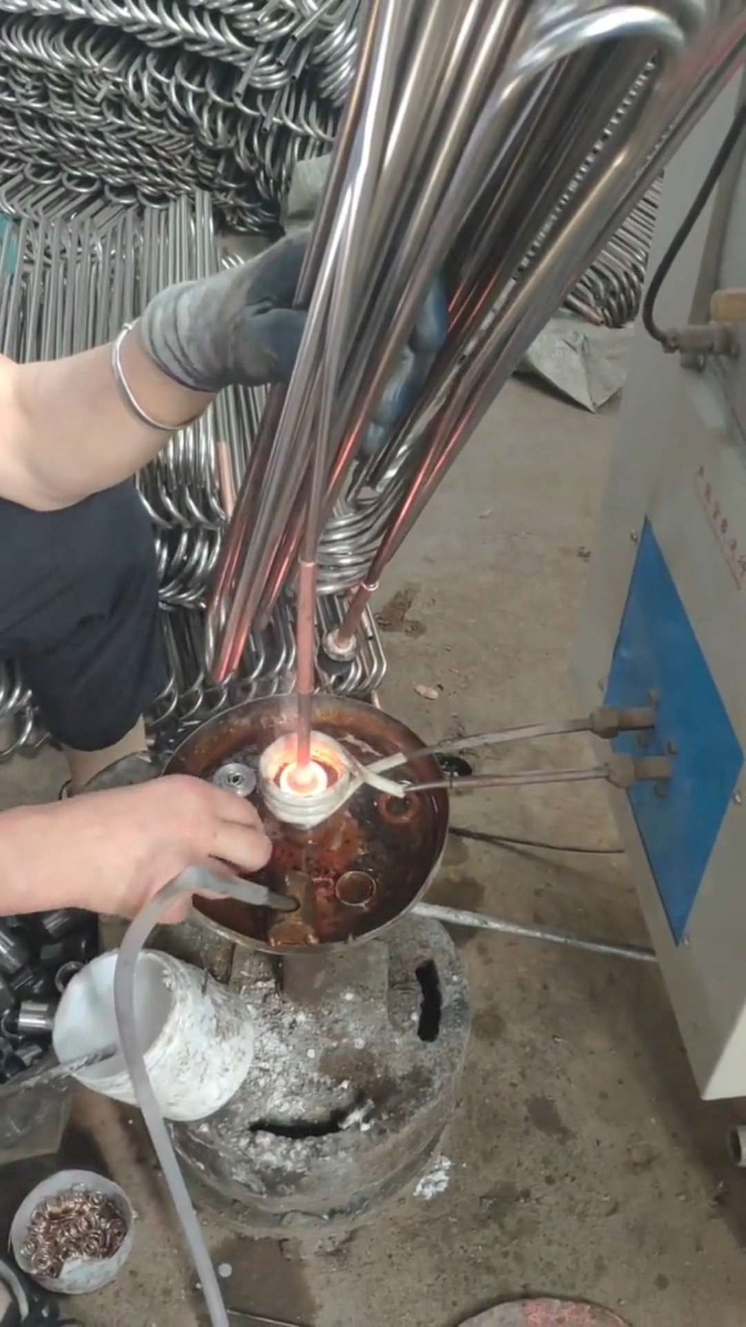 热交换器高频钎焊 不锈钢钎焊机焊接接头过程