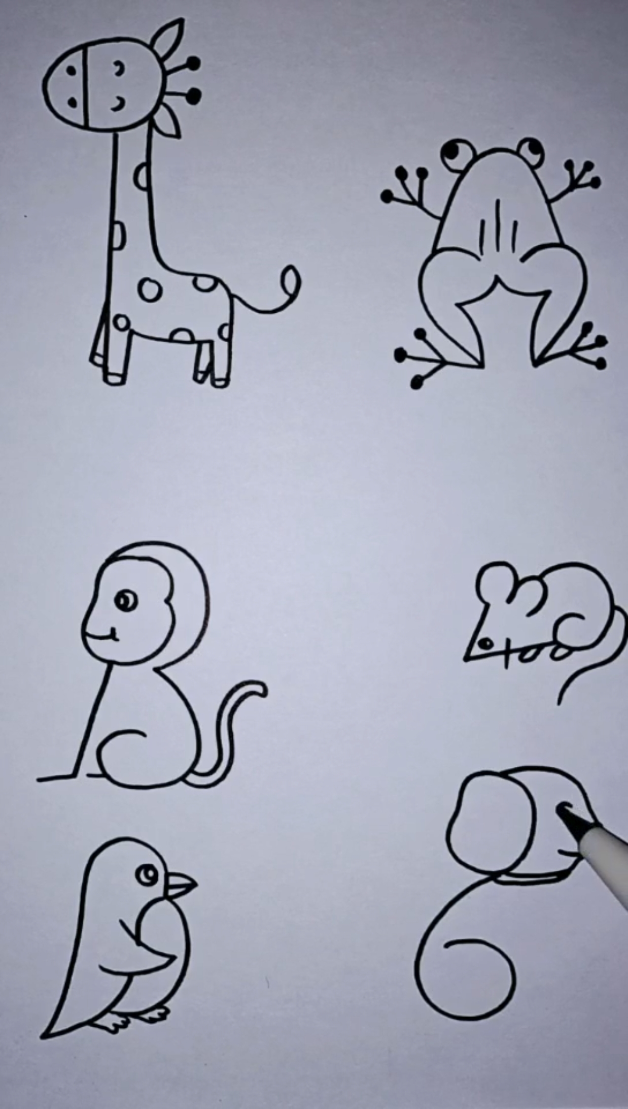 1—9数字画动物图片