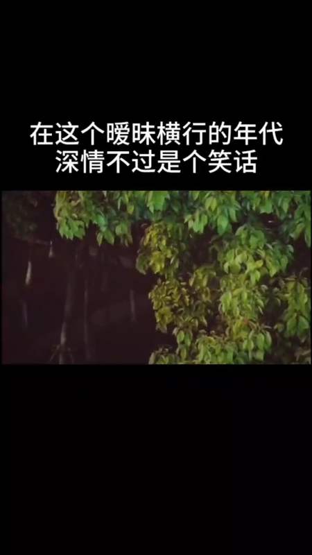情感#在这个暧昧纵横的年代,深情只不过就是个笑话