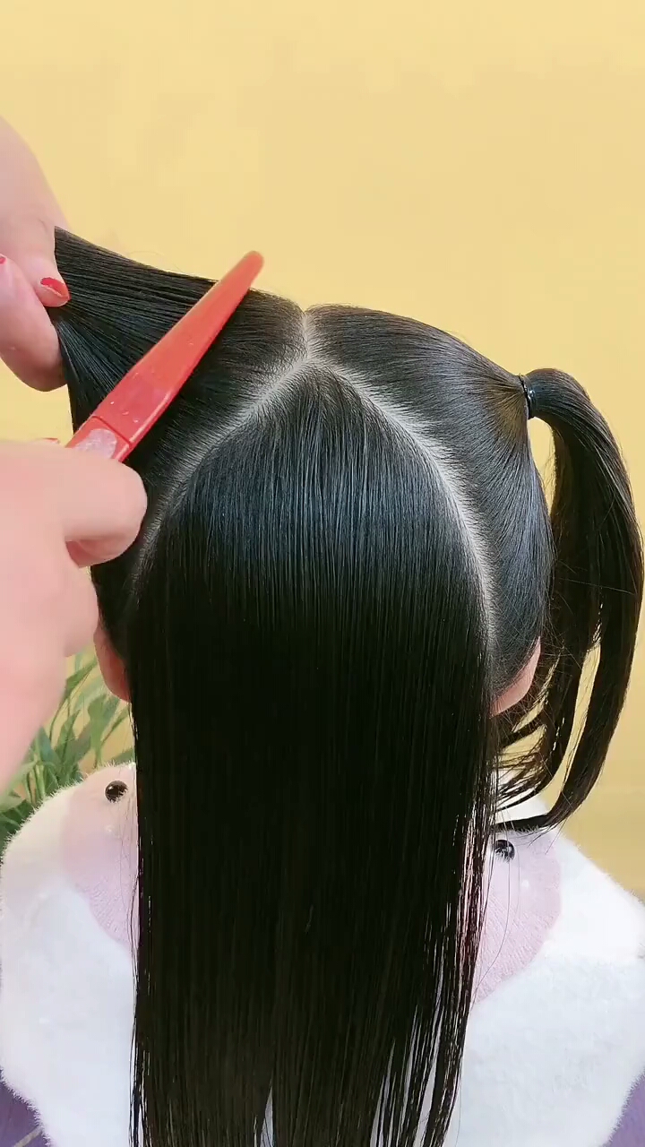郊游踏青#儿童日常上学头发这样扎,一整天都不会乱!