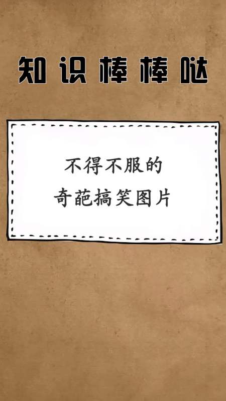 每天一点冷知识#不得不服的奇葩搞笑图片