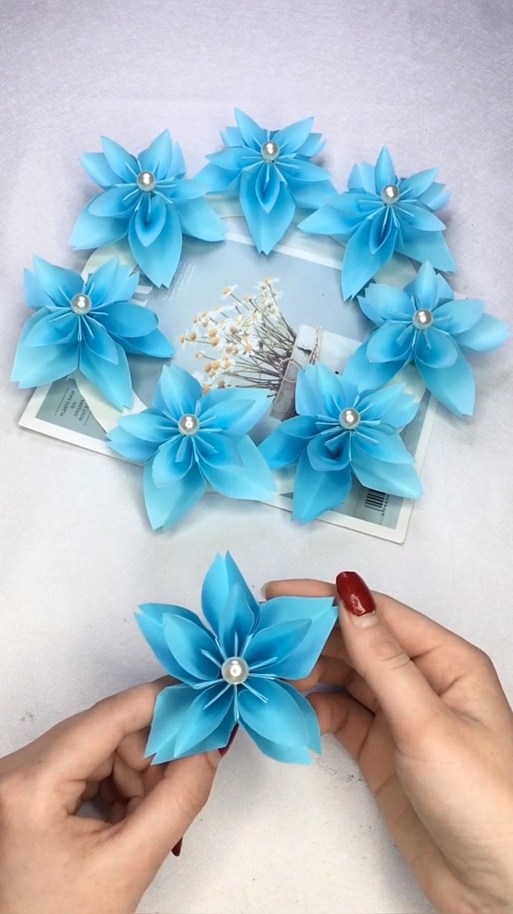 创意手工diy#这么好看的樱花花环,你学会了吗