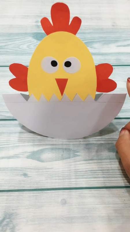 手工折纸#小鸡不倒翁,有趣好玩!