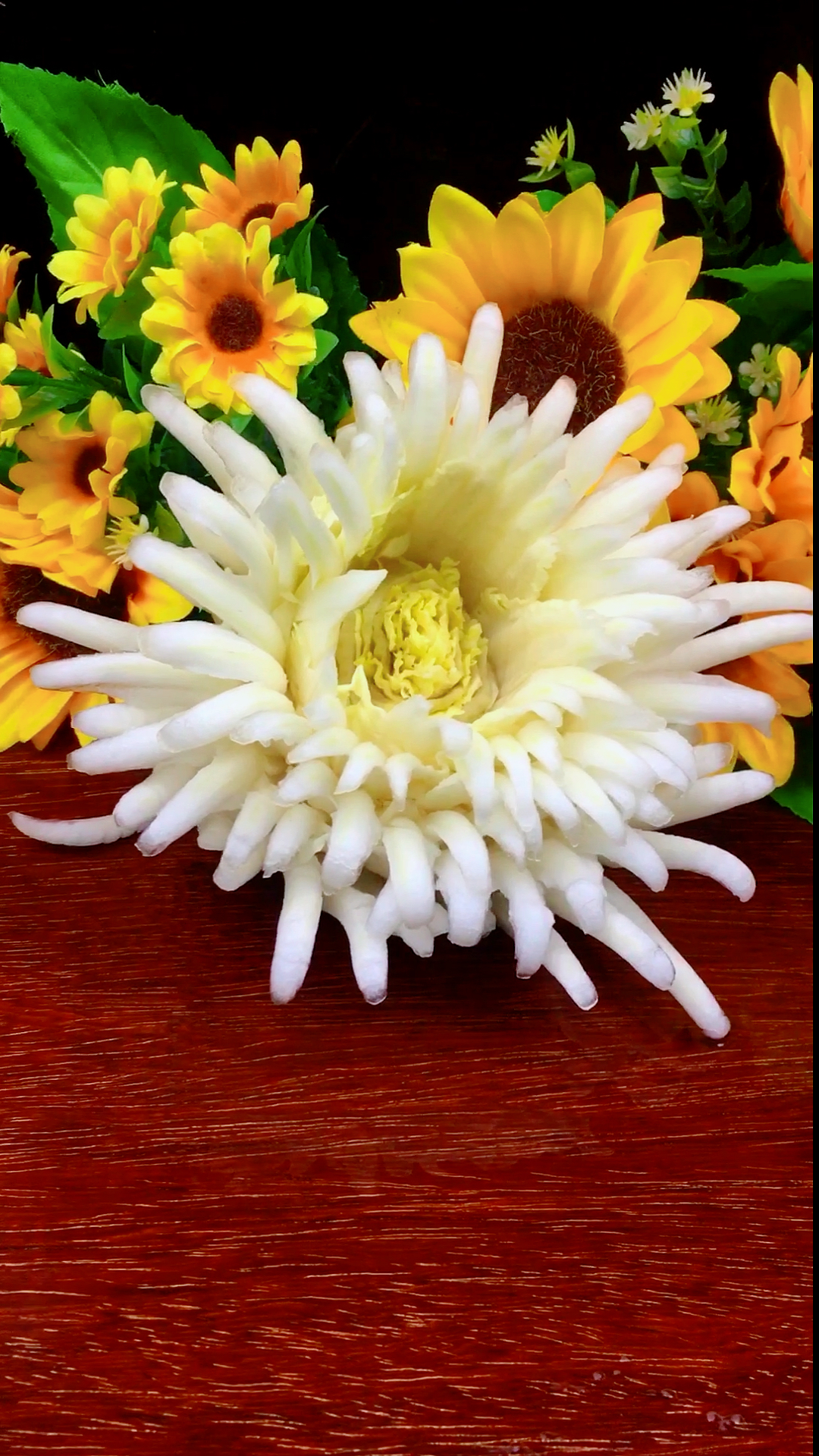 美食#大白菜菊花,挺漂亮的