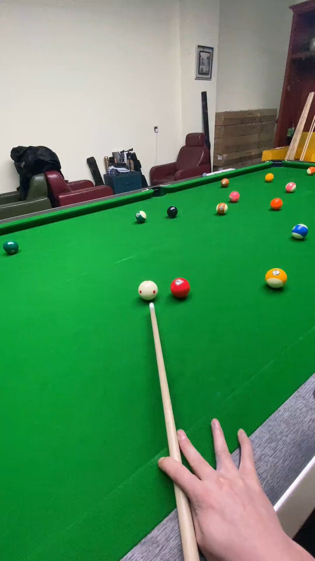 台球#一杆清台