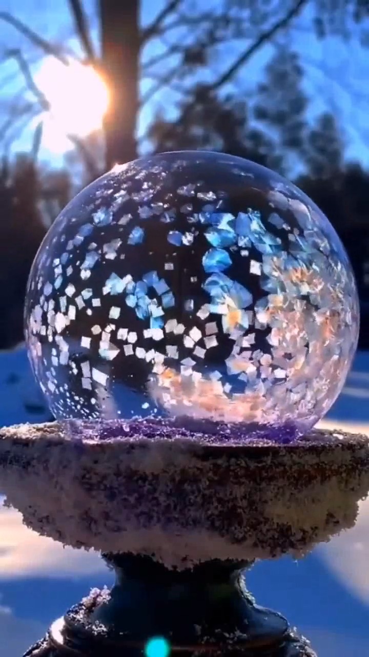 明星娱乐#肥皂泡结冰的瞬间有多美?哇塞,太让人惊艳了!