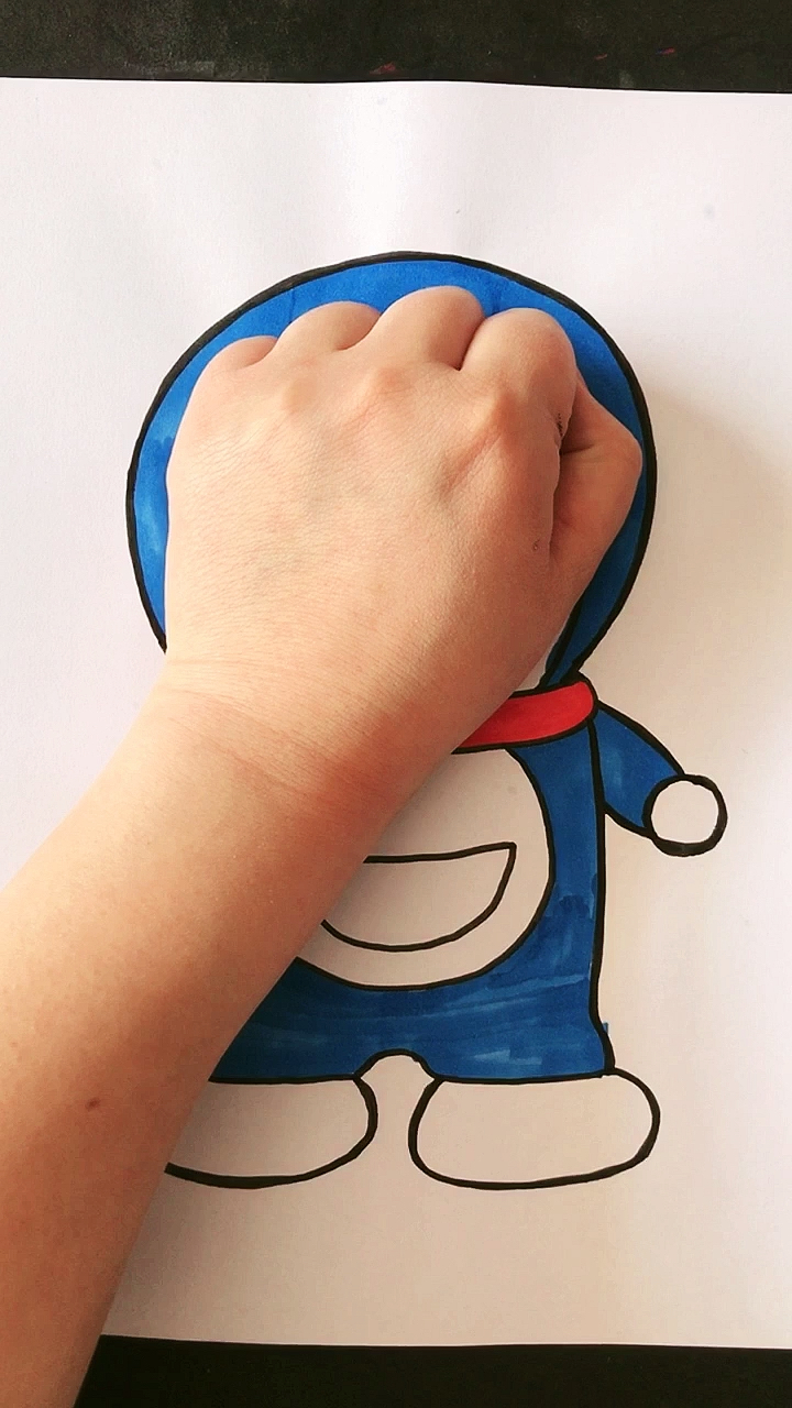 简笔画#手掌画叮当猫