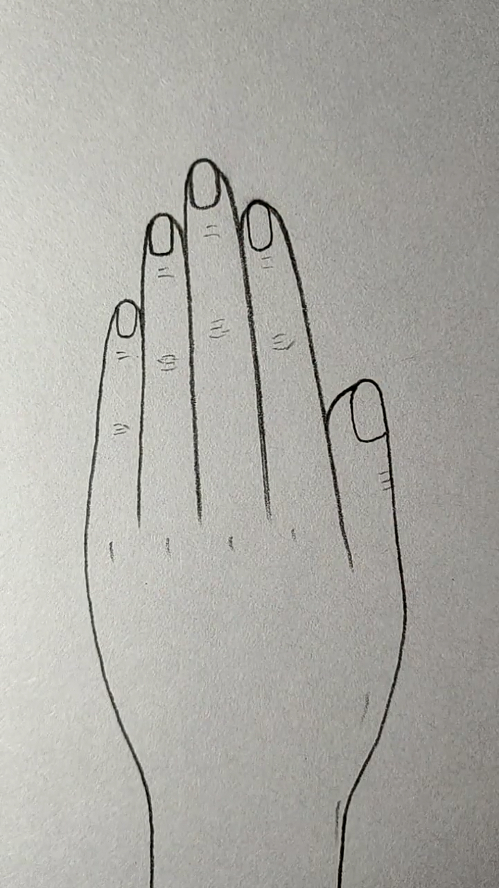 简笔画#用数字99999画手背,你学会了吗?