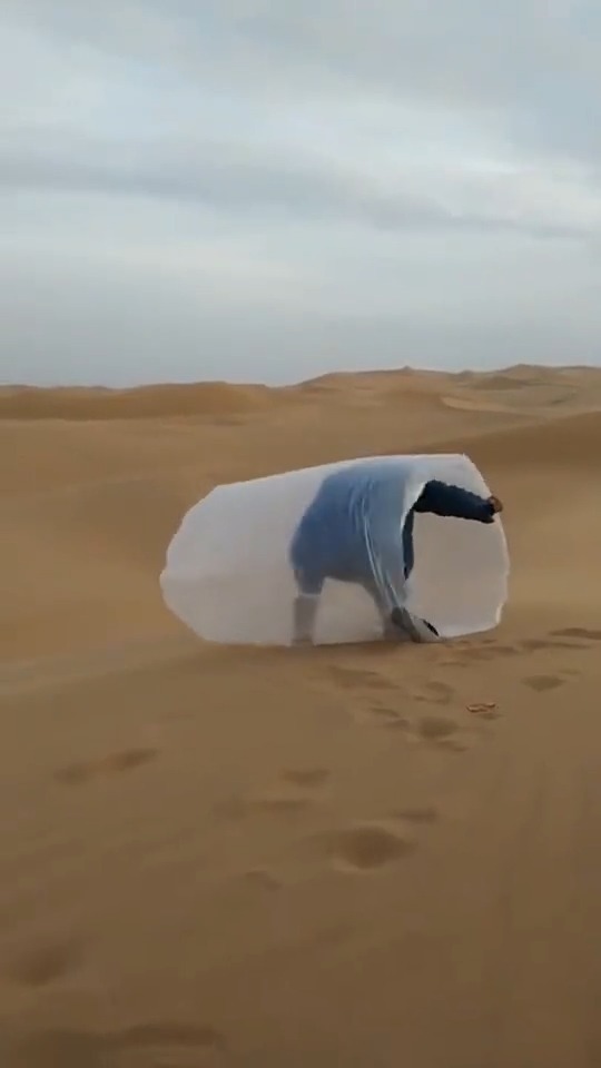 搞笑视频#沙尘暴要来了,阿哥喊我一起钻进去,你想教我做事我偏不