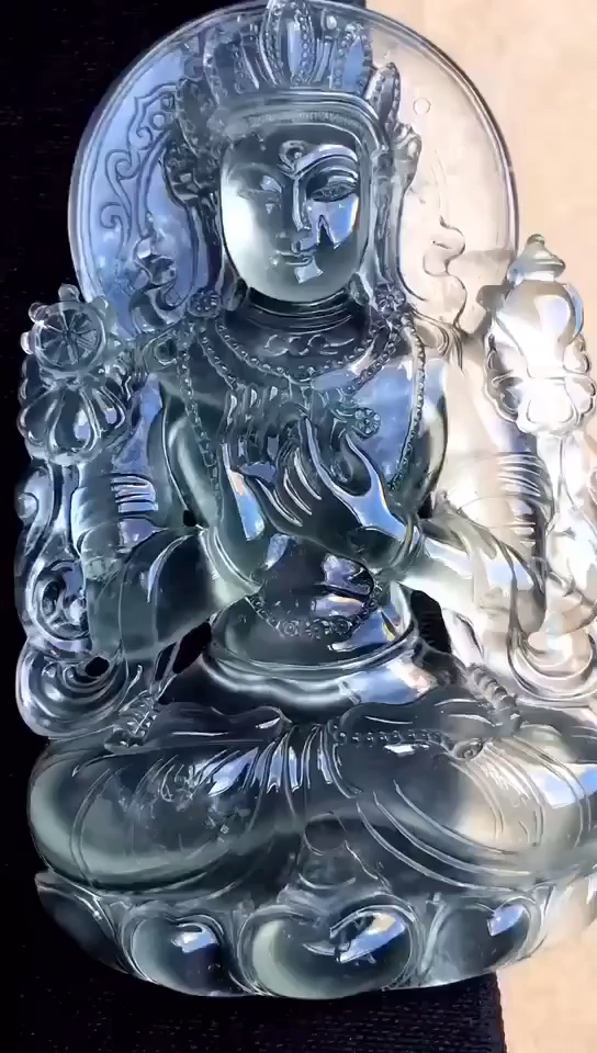 神仙级买家秀#天然翡翠玻璃种度母