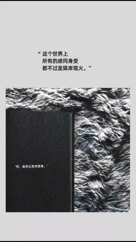 情感语录#这个世界上所有的感同身受,都不过是隔岸观火