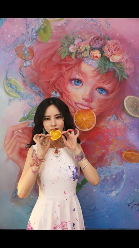 用一瓶沐浴露画出来的画,它不香吗?