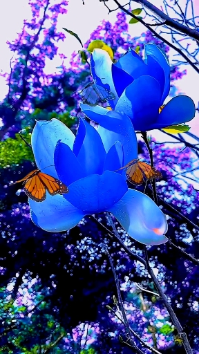 玉兰花#蓝色玉兰花