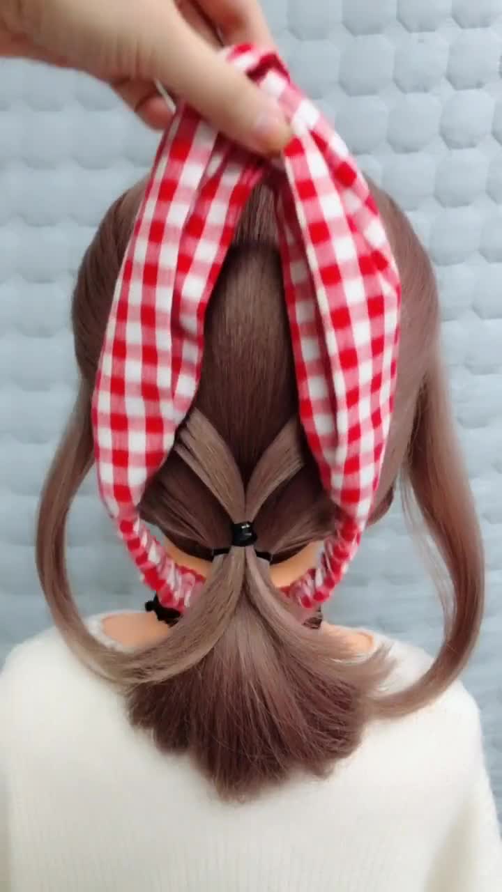 发带的n种扎法编发短发