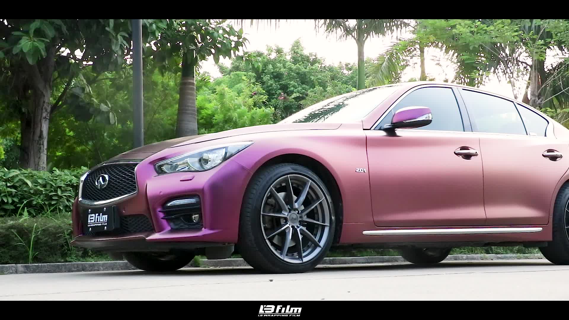 lbfilm改色膜:英菲尼迪改色钻石夜褐红