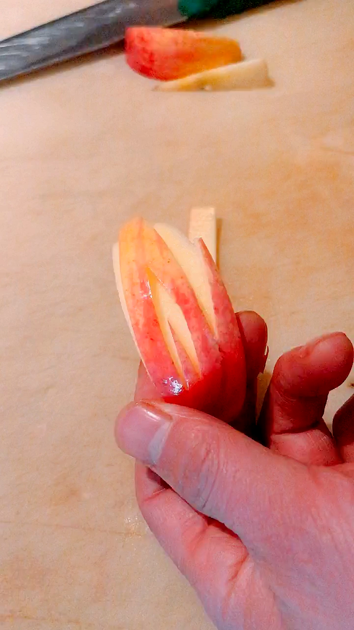 苹果摆盘新切法
