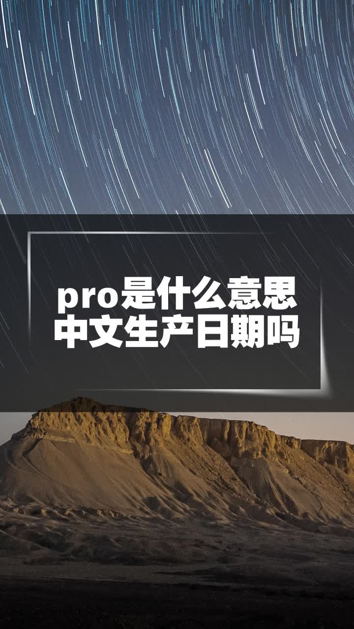 pro是什么意思中文生产日期吗