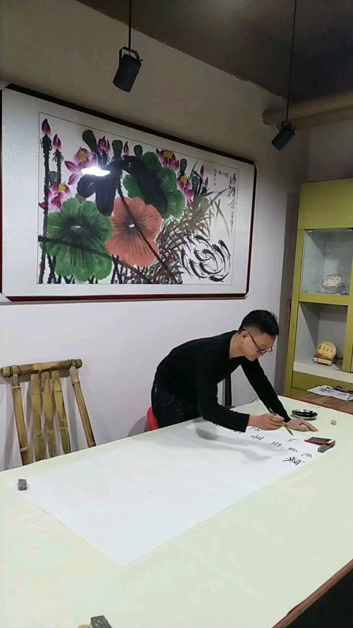 黄大师现场笔墨拍摄