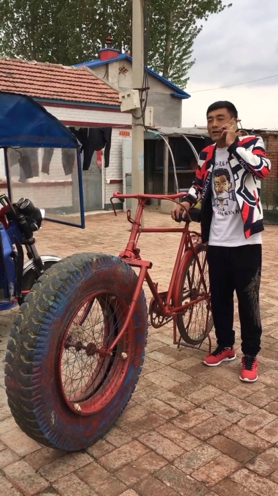 大轱辘自行车真有速度