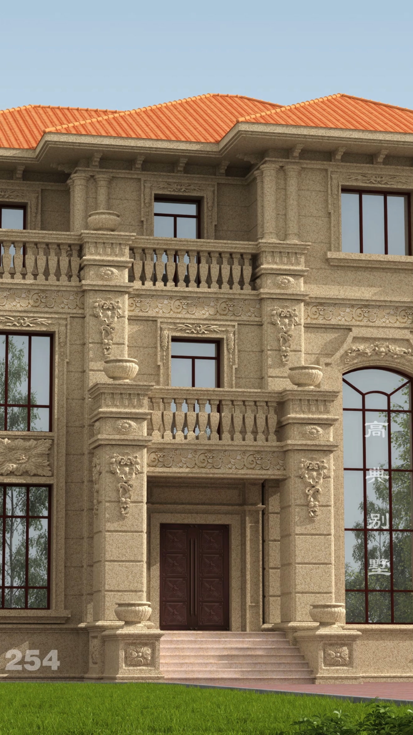 预算不低的建欧式石材别墅吧,经久不过时,简单大气