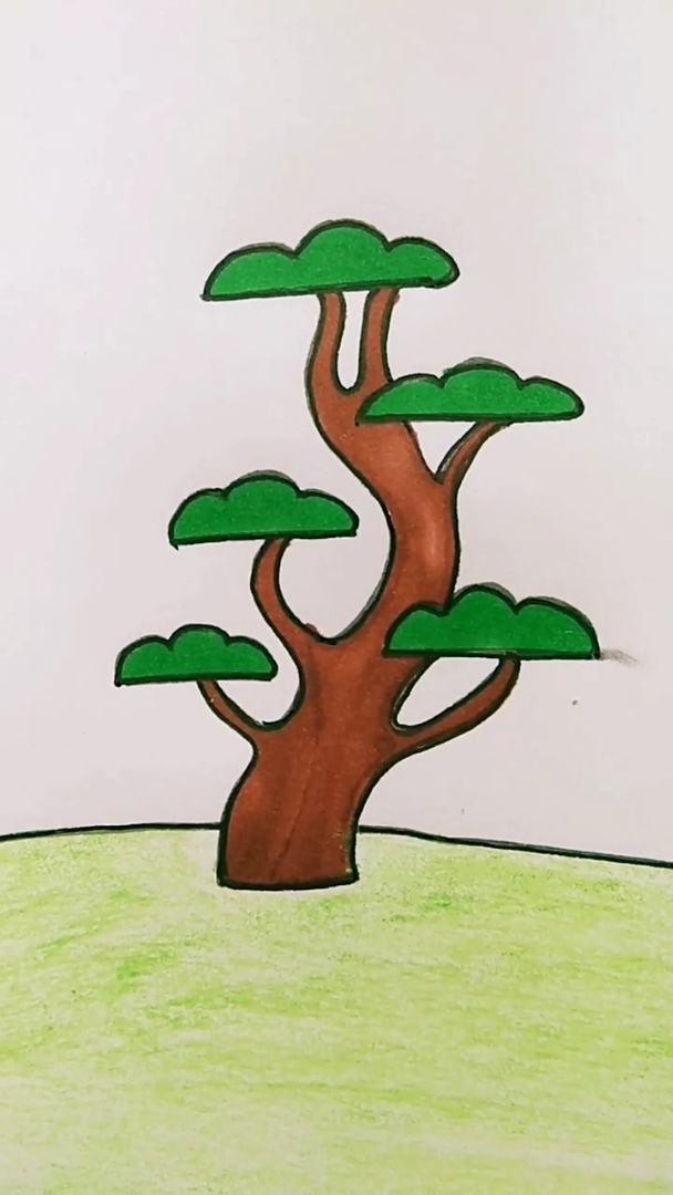 简单画松树