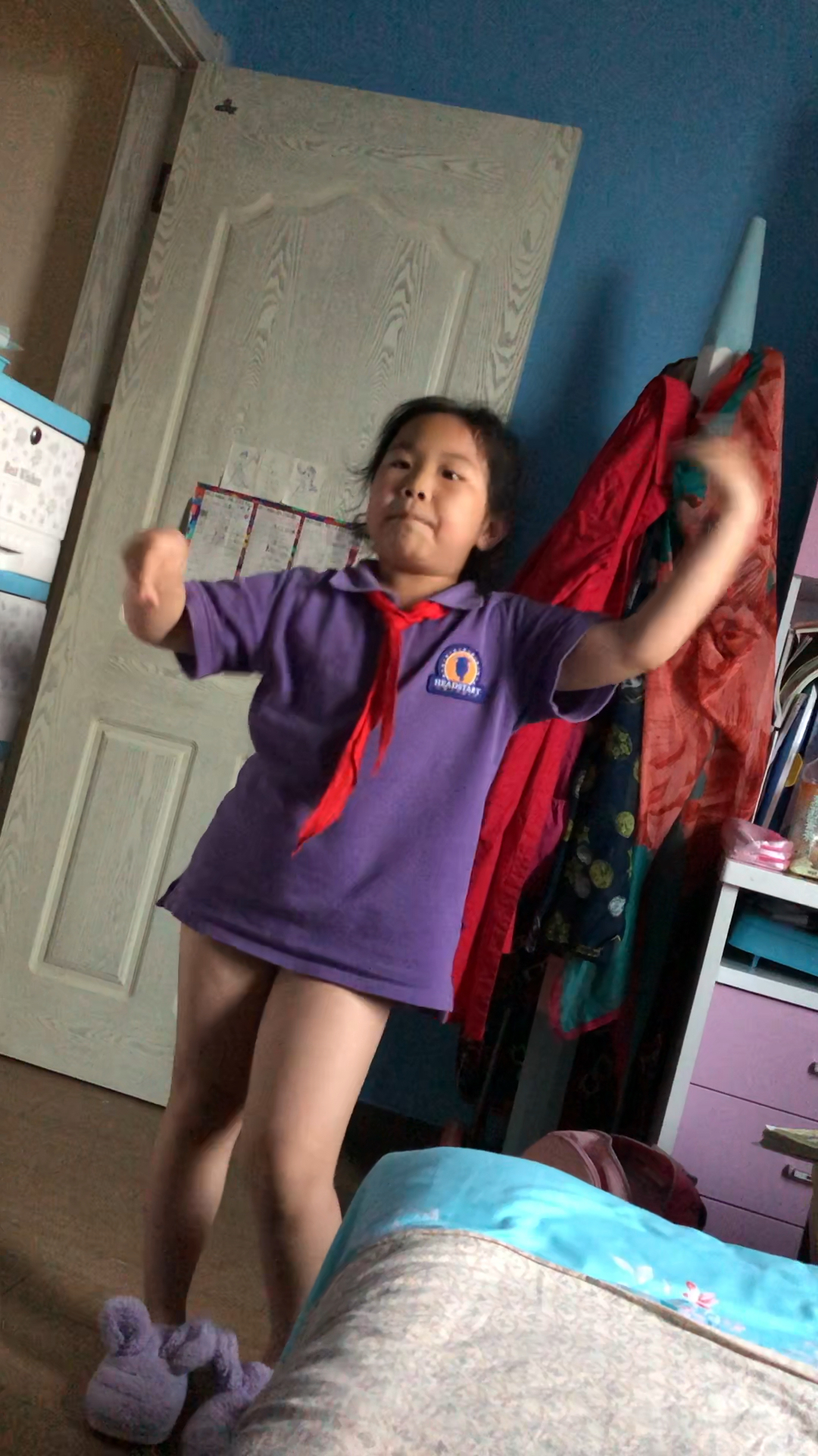 家有萌娃#孙悟空打妖怪3小内内都出来了