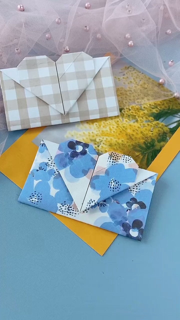 一张纸教你折超好看爱心信封,用它和你喜欢的人表白吧!