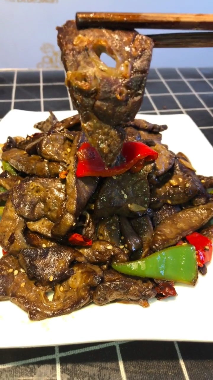 辣炒猪肺子,这味道绝了