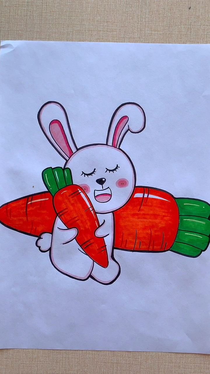 一年级画兔子的图画图片