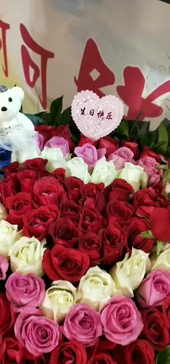 带上全民去旅行#99朵玫瑰花祝福生日快乐!