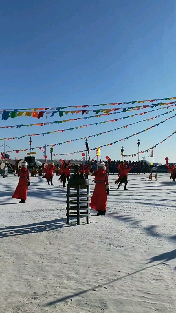 查干湖冬捕祭湖现场,非常神秘