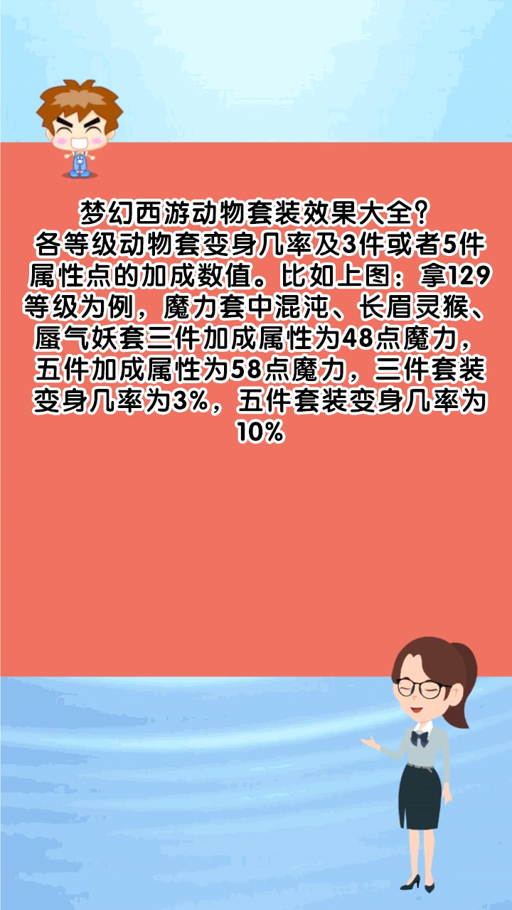 梦幻西游动物套装效果大全?