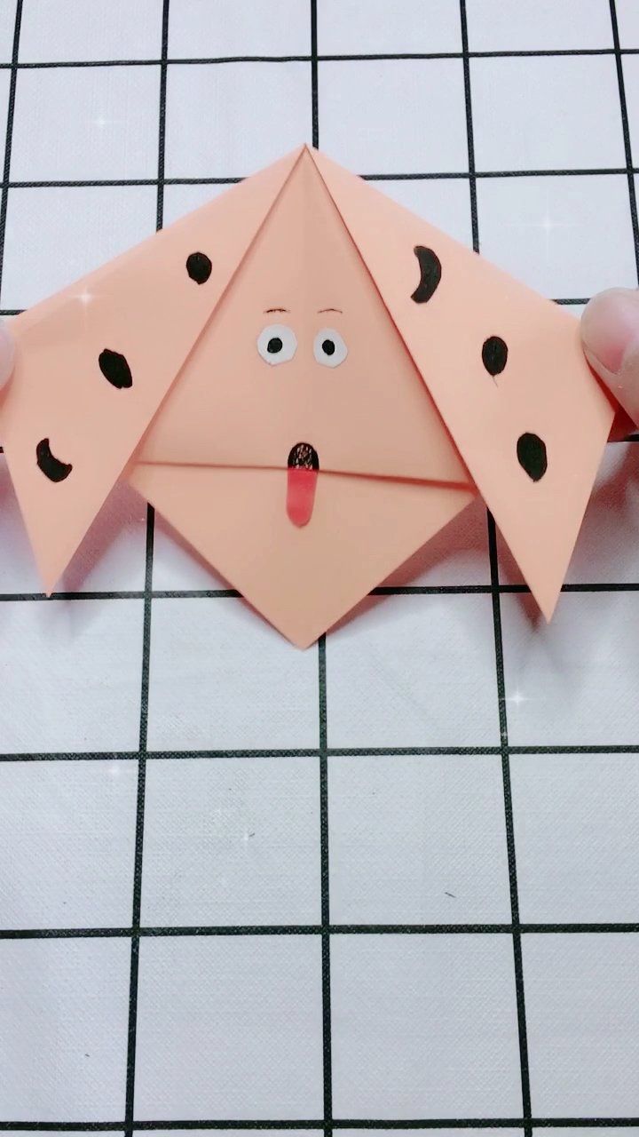 手工折纸#小小哈巴狗