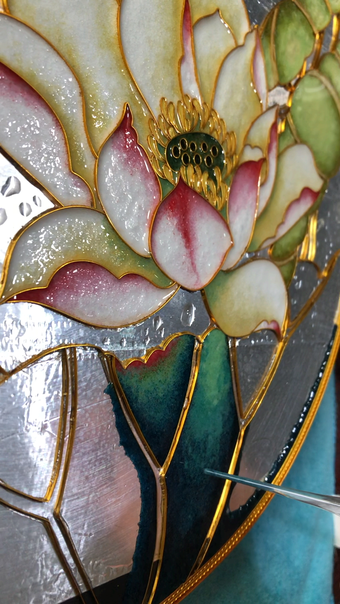 寻找最牛手艺人#掐丝珐琅工艺上色学习中,初来乍到,请多关照!