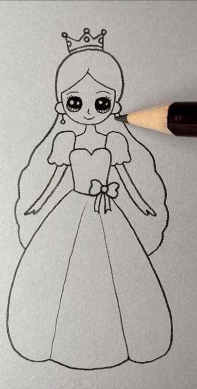 简笔画#画个小公主,跟着画就是简单!-度小视