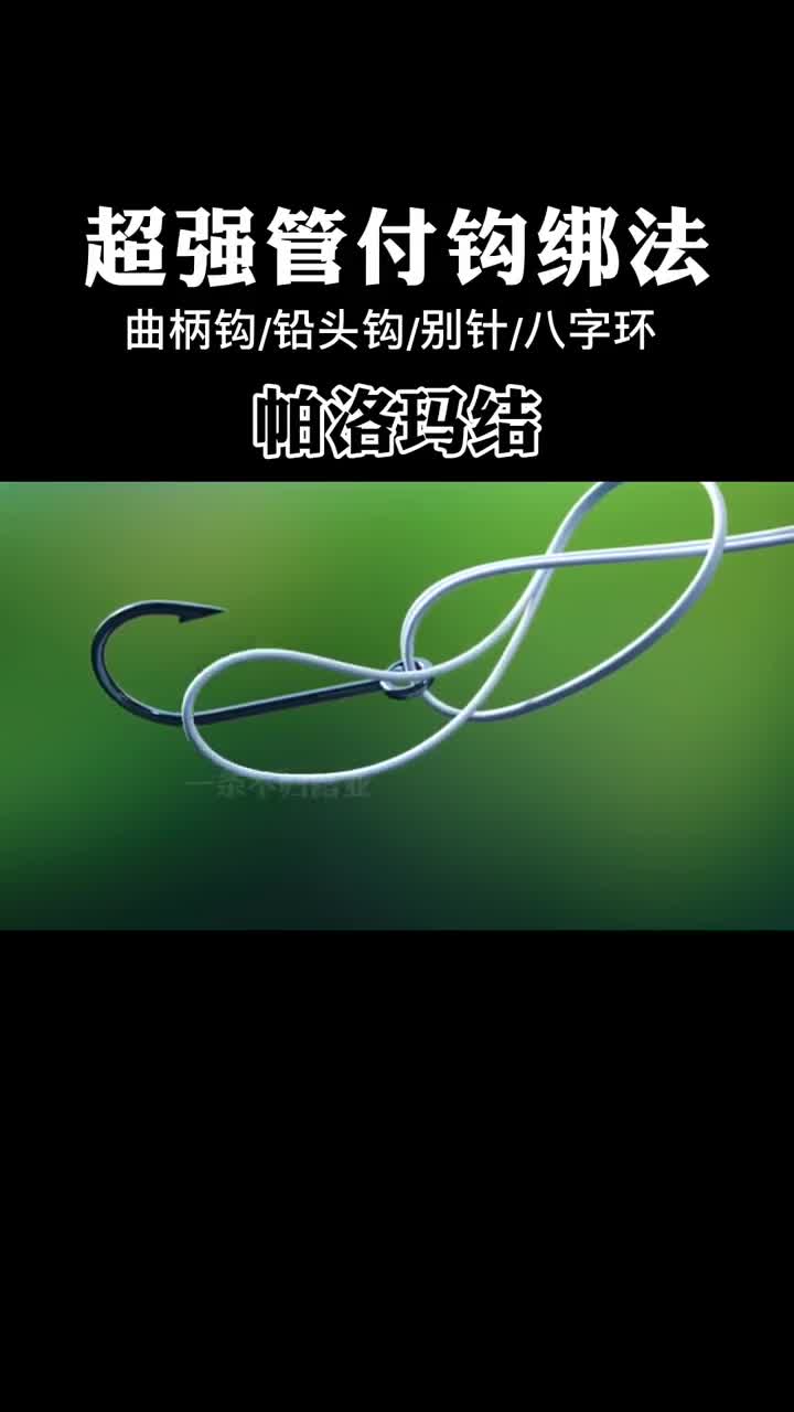 超清曲柄鉤,鉛頭鉤綁法之帕洛瑪結.綁法簡單快捷,雙股線拉力強度大!