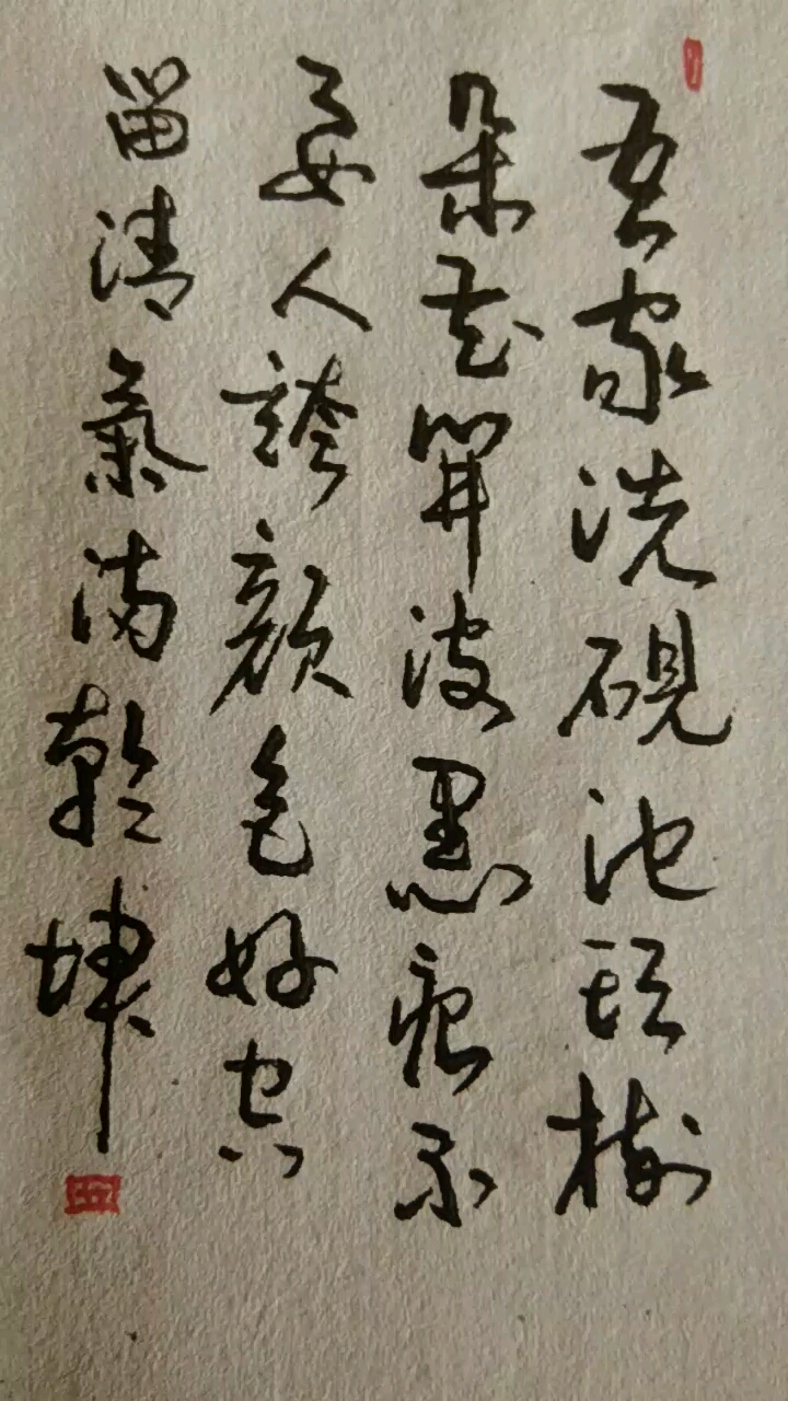 吾家洗硯池頭樹,朵朵花開淡墨痕.不要人誇顏色好,只留清氣滿乾坤.