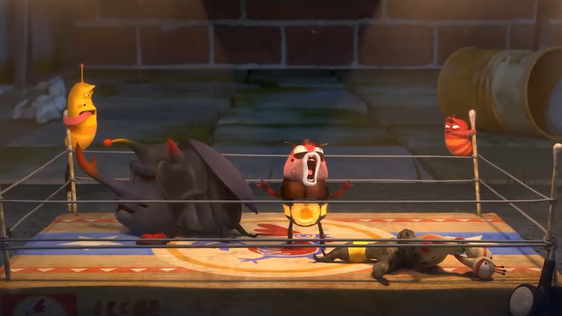 搞笑动漫#爆笑虫子:天牛vs蜗牛,结果却是当裁判的屎壳郎获胜了?