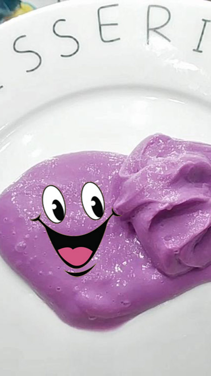 史莱姆泥巴起泡胶#用洗衣液自制紫薯泥史莱姆,很好吃的样子