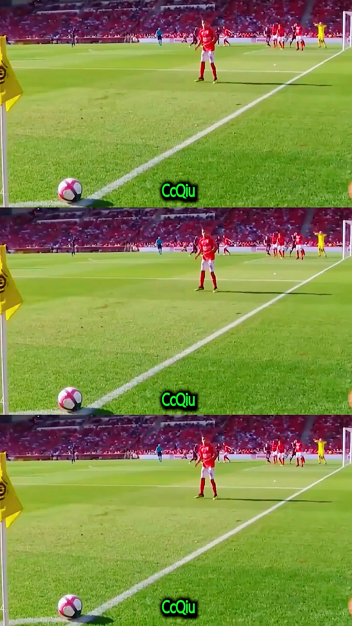 足球#2019精彩进球:角球直接打进门