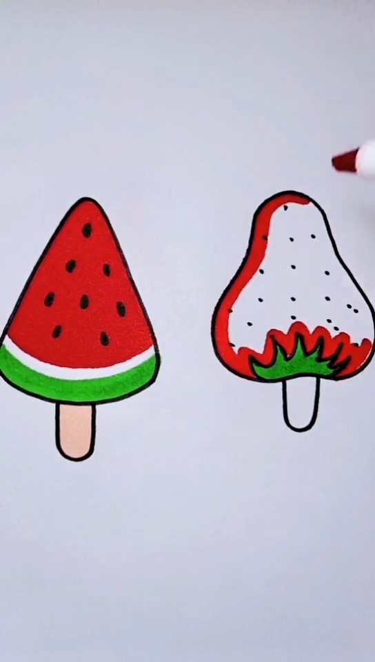 简笔画雪糕