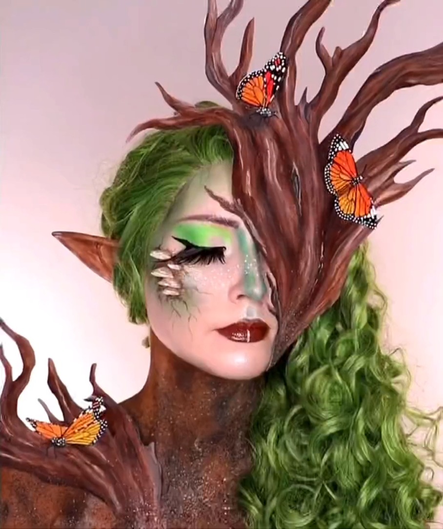 怕目光夹杂爱意,所以我不敢看你#特效妆容