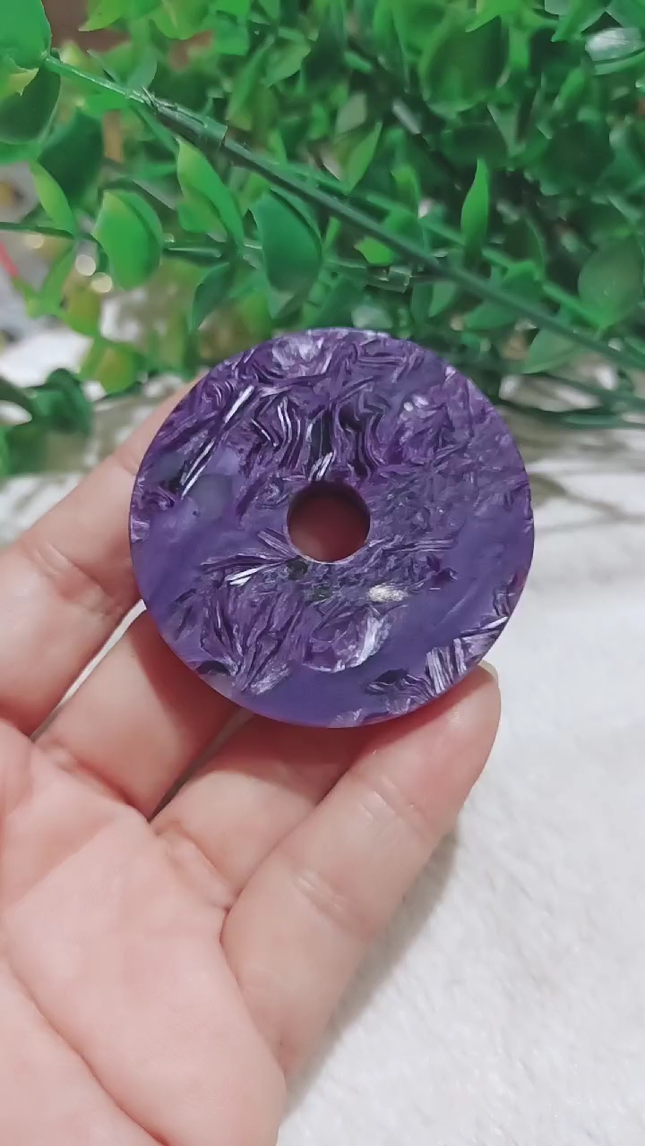 一花一世界,一叶一菩提#紫龙晶平安扣