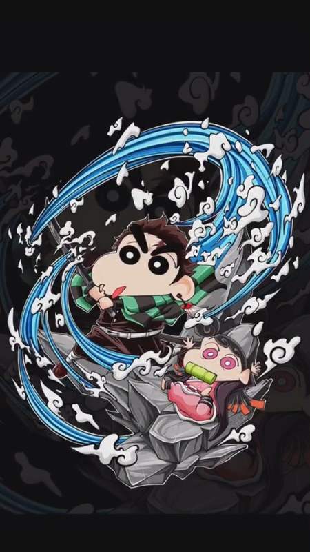 手绘##蜡笔小新##鬼灭之刃#如果说有什么比祢豆子还可爱的存在,那